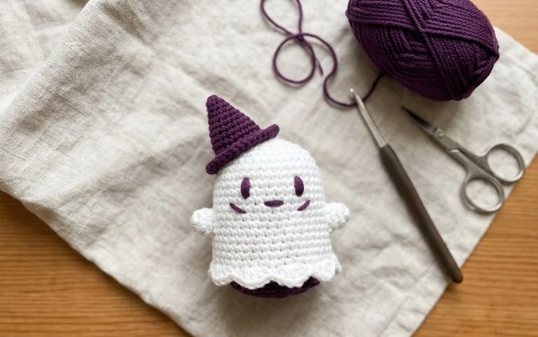 Easy Crochet Ghost Amigurumi Free Pattern for Beginners