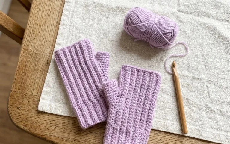 Free Ribbed Fingerless Gloves Pattern: Easy Crochet Guide