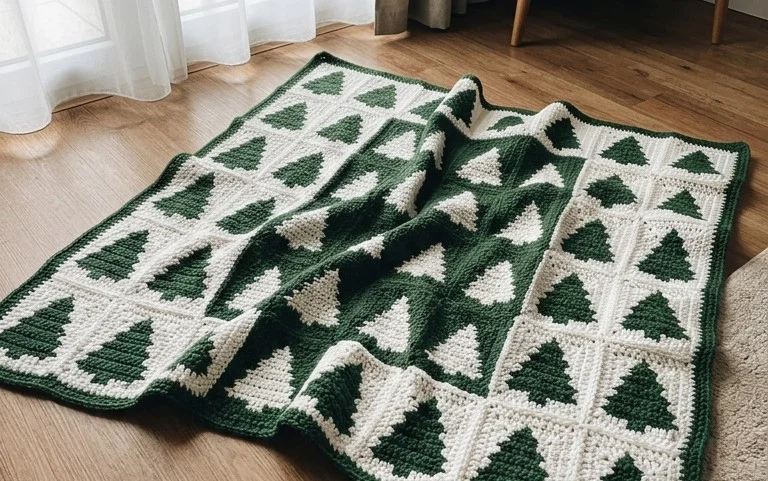 Easy Christmas Blanket Crochet Pattern: Step-by-Step