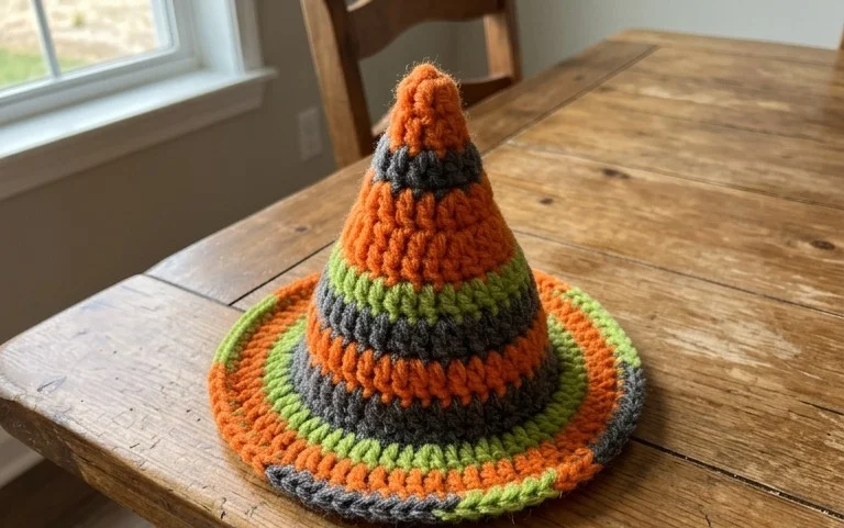 Small Crochet Witch Hat: Free Beginner Pattern
