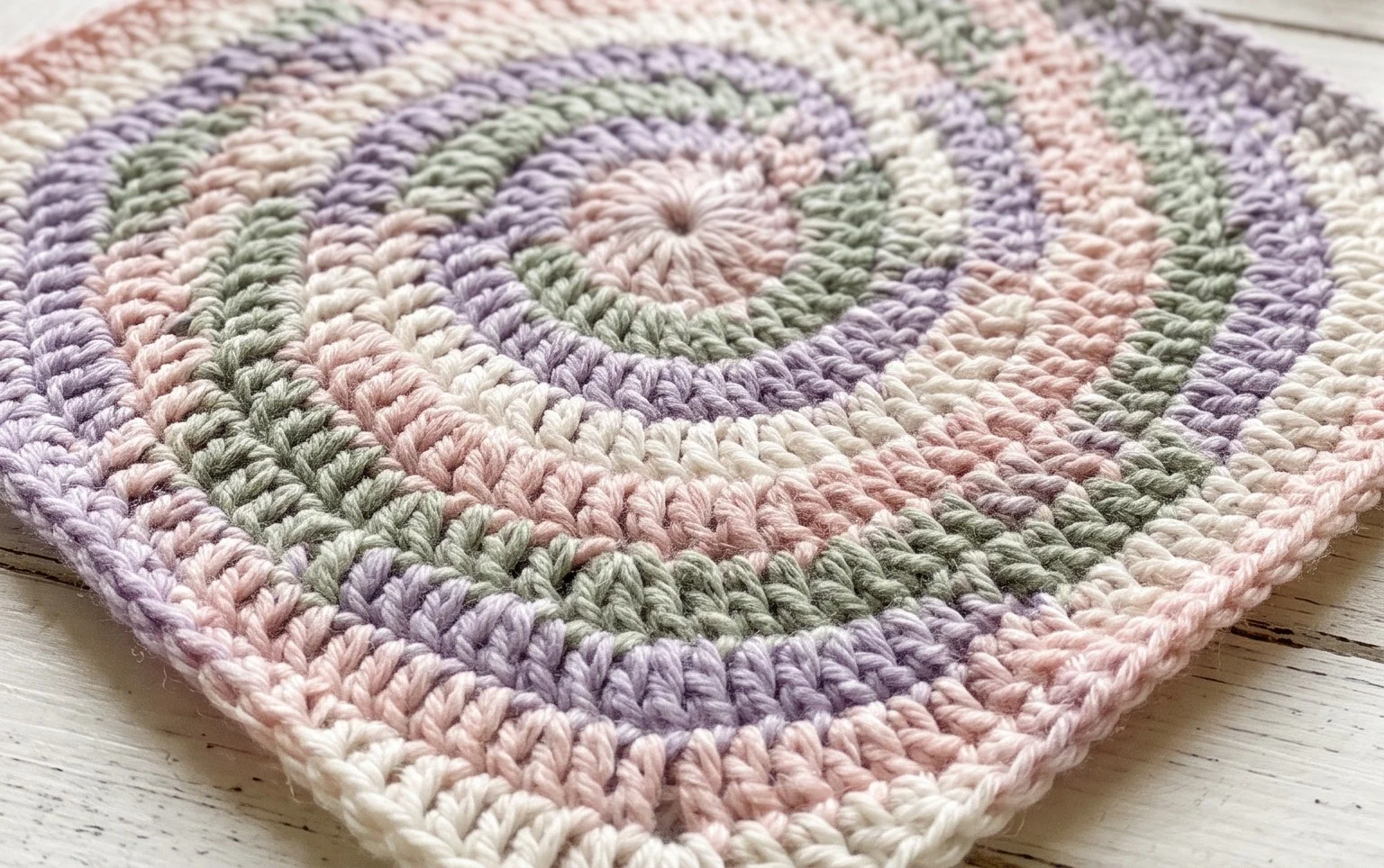 How to Crochet a Spiral Granny Square - Free Pattern | Crocheted World